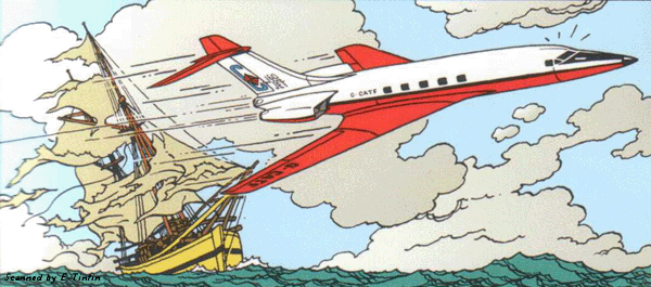 The Carreidas 160, from Herge's The Adventures of Tintin: Flight 714