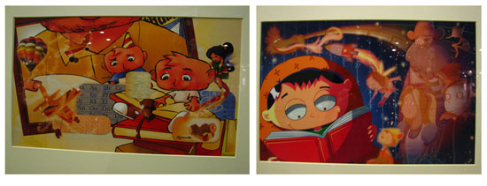 Tin's (left) and Ray-ann's (right) artworks